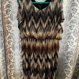 Stylish Women's Black and Brown Dress